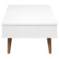 vidaXL Mesa de centro MOLDE madera maciza de pino blanco 100x55x31 cm vidaXL Mesa de centro MOLDE madera maciza de pino blanco 100x55x31 cm