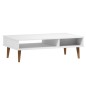 vidaXL Mesa de centro MOLDE madera maciza de pino blanco 100x55x31 cm vidaXL Mesa de centro MOLDE madera maciza de pino blanco 100x55x31 cm
