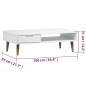 vidaXL Mesa de centro MOLDE madera maciza de pino blanco 100x55x31 cm vidaXL Mesa de centro MOLDE madera maciza de pino blanco 100x55x31 cm