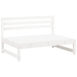 vidaXL Sofá central de jardín madera maciza de pino blanco 120x80 cm