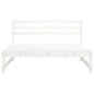 vidaXL Sofá central de jardín madera maciza de pino blanco 120x80 cm vidaXL Sofá central de jardín madera maciza de pino blanco 120x80 cm