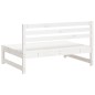 vidaXL Sofá central de jardín madera maciza de pino blanco 120x80 cm vidaXL Sofá central de jardín madera maciza de pino blanco 120x80 cm