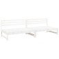 vidaXL Sofás centrales de jardín 2 uds madera de pino blanco 120x80 cm