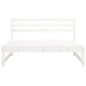 vidaXL Sofás centrales de jardín 2 uds madera de pino blanco 120x80 cm