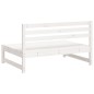 vidaXL Sofás centrales de jardín 2 uds madera de pino blanco 120x80 cm
