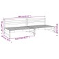vidaXL Sofás centrales de jardín 2 uds madera de pino blanco 120x80 cm