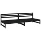 vidaXL Sofás centrales de jardín 2 uds madera de pino negro 120x80 cm