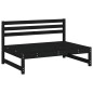 vidaXL Sofás centrales de jardín 2 uds madera de pino negro 120x80 cm