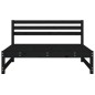 vidaXL Sofás centrales de jardín 2 uds madera de pino negro 120x80 cm
