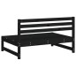 vidaXL Sofás centrales de jardín 2 uds madera de pino negro 120x80 cm