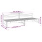 vidaXL Sofás centrales de jardín 2 uds madera de pino negro 120x80 cm