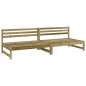 vidaXL Sofás centrales de jardín 2 uds madera impregnada pino 120x80cm vidaXL Sofás centrales de jardín 2 uds madera impregnada pino 120x80cm