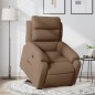 vidaXL Sillón reclinable elevable de tela marrón vidaXL Sillón reclinable elevable de tela marrón