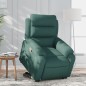 vidaXL Sillón reclinable elevable tela verde oscuro vidaXL Sillón reclinable elevable tela verde oscuro