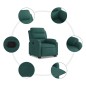 vidaXL Sillón reclinable elevable tela verde oscuro vidaXL Sillón reclinable elevable tela verde oscuro