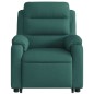 vidaXL Sillón reclinable elevable tela verde oscuro vidaXL Sillón reclinable elevable tela verde oscuro