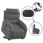 vidaXL Sillón eléctrico reclinable elevable de tela gris oscuro vidaXL Sillón eléctrico reclinable elevable de tela gris oscuro