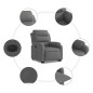vidaXL Sillón eléctrico reclinable elevable de tela gris oscuro vidaXL Sillón eléctrico reclinable elevable de tela gris oscuro