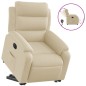 vidaXL Sillón eléctrico reclinable elevable de tela color crema