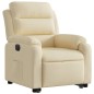 vidaXL Sillón eléctrico reclinable elevable de tela color crema