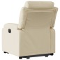 vidaXL Sillón eléctrico reclinable elevable de tela color crema