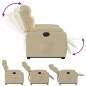 vidaXL Sillón eléctrico reclinable elevable de tela color crema