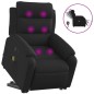 vidaXL Sillón de masaje eléctrico reclinable elevable tela negro vidaXL Sillón de masaje eléctrico reclinable elevable tela negro