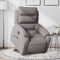 vidaXL Sillón de masaje eléctrico reclinable elevable tela taupé vidaXL Sillón de masaje eléctrico reclinable elevable tela taupé