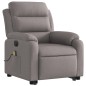 vidaXL Sillón de masaje eléctrico reclinable elevable tela taupé vidaXL Sillón de masaje eléctrico reclinable elevable tela taupé