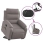 vidaXL Sillón de masaje eléctrico reclinable elevable tela taupé vidaXL Sillón de masaje eléctrico reclinable elevable tela taupé