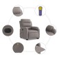 vidaXL Sillón de masaje eléctrico reclinable elevable tela taupé vidaXL Sillón de masaje eléctrico reclinable elevable tela taupé