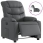 vidaXL Sillón reclinable eléctrico de cuero sintético gris vidaXL Sillón reclinable eléctrico de cuero sintético gris