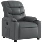 vidaXL Sillón reclinable eléctrico de cuero sintético gris vidaXL Sillón reclinable eléctrico de cuero sintético gris