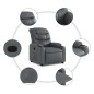 vidaXL Sillón reclinable eléctrico de cuero sintético gris vidaXL Sillón reclinable eléctrico de cuero sintético gris