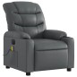 vidaXL Sillón de masaje reclinable eléctrico cuero sintético gris vidaXL Sillón de masaje reclinable eléctrico cuero sintético gris
