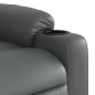 vidaXL Sillón de masaje reclinable eléctrico cuero sintético gris vidaXL Sillón de masaje reclinable eléctrico cuero sintético gris