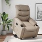 vidaXL Sillón reclinable elevable cuero artificial color capuchino vidaXL Sillón reclinable elevable cuero artificial color capuchino