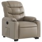 vidaXL Sillón reclinable elevable cuero artificial color capuchino vidaXL Sillón reclinable elevable cuero artificial color capuchino