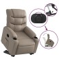 vidaXL Sillón reclinable elevable cuero artificial color capuchino vidaXL Sillón reclinable elevable cuero artificial color capuchino