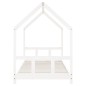 vidaXL Estructura de cama para niños madera de pino blanco 90x200 cm vidaXL Estructura de cama para niños madera de pino blanco 90x200 cm