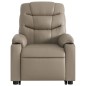 vidaXL Sillón reclinable elevable cuero artificial color capuchino vidaXL Sillón reclinable elevable cuero artificial color capuchino