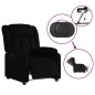 vidaXL Sillón reclinable eléctrico de cuero sintético negro vidaXL Sillón reclinable eléctrico de cuero sintético negro