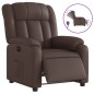 vidaXL Sillón reclinable eléctrico de cuero sintético marrón