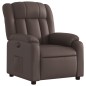 vidaXL Sillón reclinable eléctrico de cuero sintético marrón