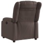 vidaXL Sillón reclinable eléctrico de cuero sintético marrón