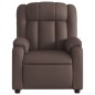 vidaXL Sillón reclinable eléctrico de cuero sintético marrón