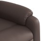 vidaXL Sillón reclinable eléctrico de cuero sintético marrón