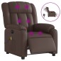 vidaXL Sillón de masaje reclinable eléctrico cuero sintético marrón vidaXL Sillón de masaje reclinable eléctrico cuero sintético marrón