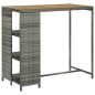 vidaXL Mesa bar estante almacenaje 120x60x110 cm ratán sintético gris vidaXL Mesa bar estante almacenaje 120x60x110 cm ratán sintético gris
