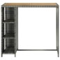 vidaXL Mesa bar estante almacenaje 120x60x110 cm ratán sintético gris vidaXL Mesa bar estante almacenaje 120x60x110 cm ratán sintético gris